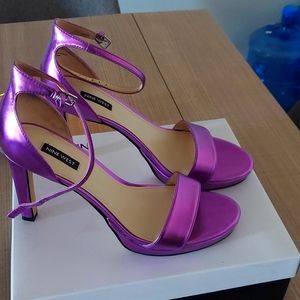 Shoes. Size 11 Nine West black an metallic purple